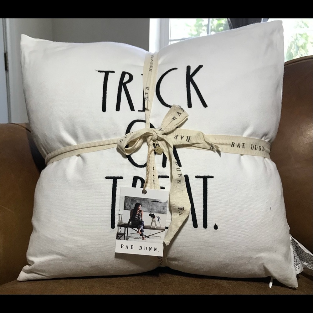Gingham Rae Dunn Halloween Pillow Set